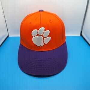 Vintage Clenson Tiger Baseball Hat Cap Orange and Purple Adjustable Hat Cap